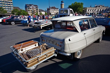 Citroën AMI6 et remorque