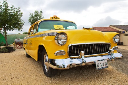 Chevrolet sedan 210 yellow cab